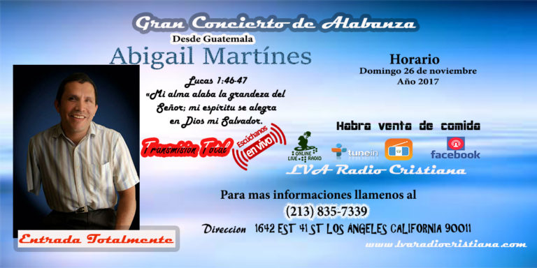Concierto de Alabanza con Abigail Martínes